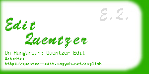 edit quentzer business card